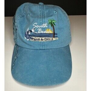 South Beach Bar & Grille ADAMS Cool Crown Teal blue green sport golf cap hat
